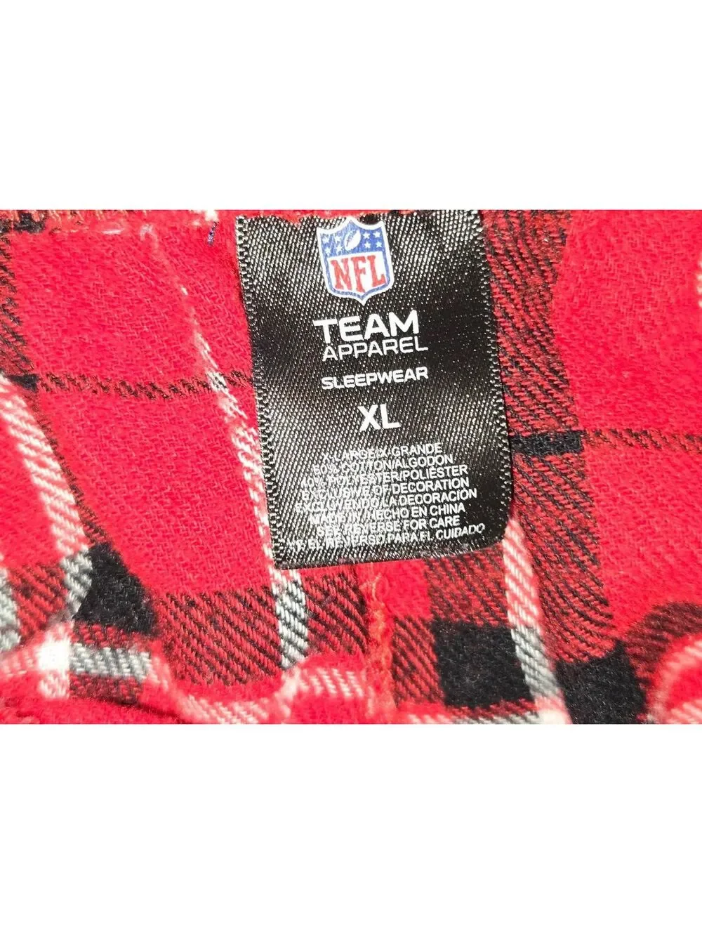Kansas City Chiefs Pajamas Pants Men's Size XL Plaid Red EUC PJs